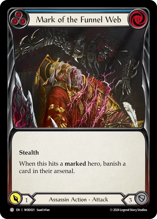 Card: Mark of the Funnel Web (blu)
