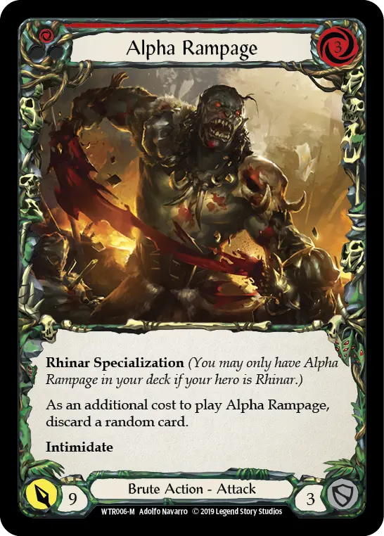 Card: Alpha Rampage (red)