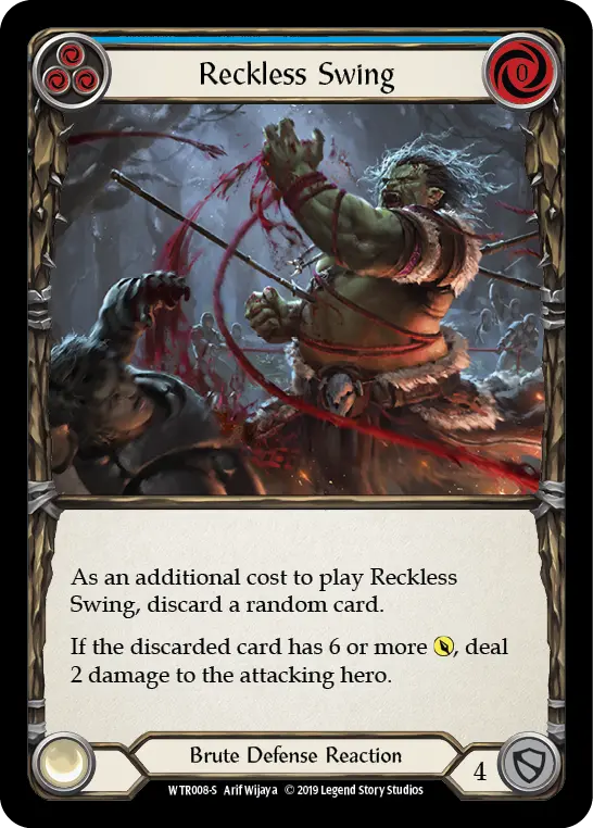 Card: Reckless Swing (blu)
