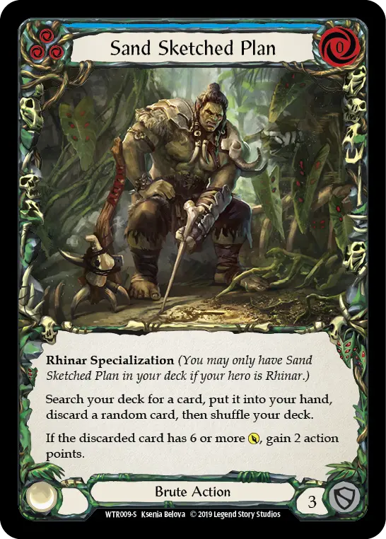 Card: Sand Sketched Plan (blu)