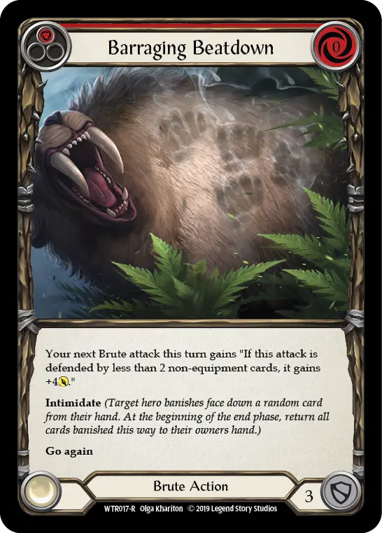 Card: Barraging Beatdown (red)