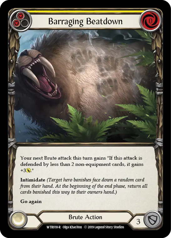 Card: Barraging Beatdown (yel)