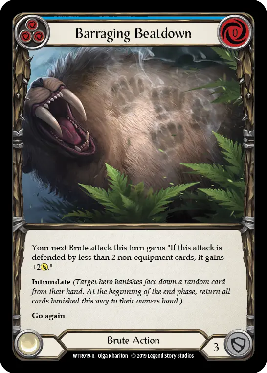 Card: Barraging Beatdown (blu)
