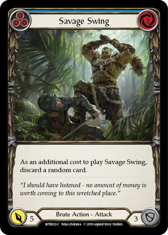 Card: Savage Swing (blu)