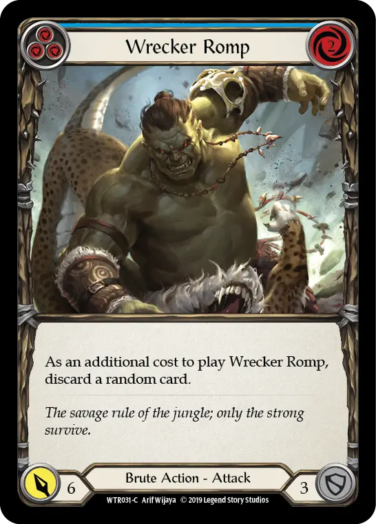 Card: Wrecker Romp (blu)
