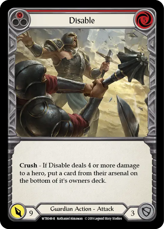 Card: Disable (red)