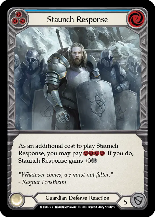 Card: Staunch Response (blu)