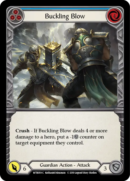 Card: Buckling Blow (blu)