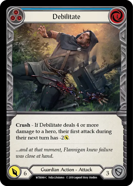 Card: Debilitate (blu)