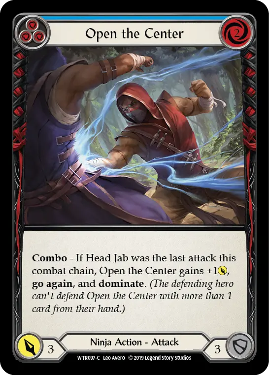 Card: Open the Center (blu)