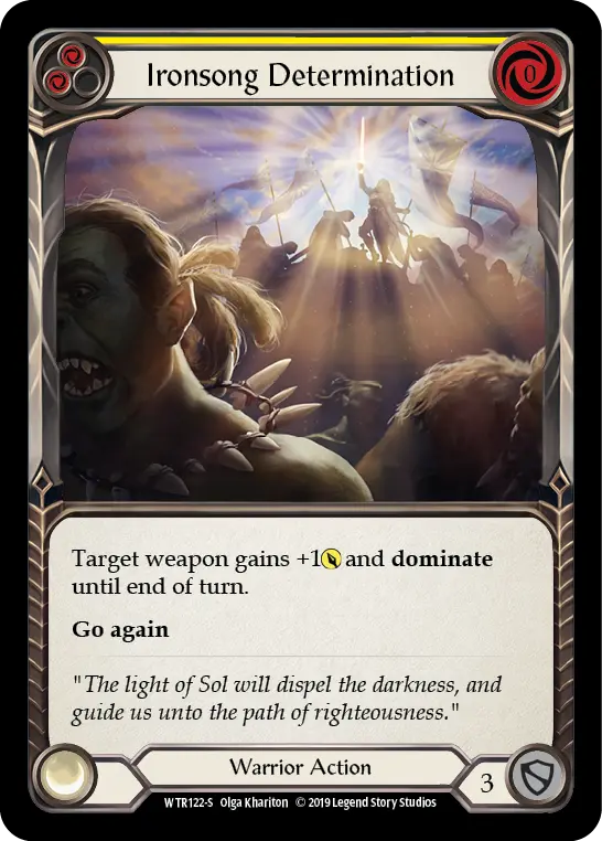 Card: Ironsong Determination (yel)