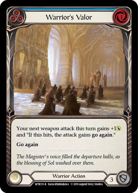 Card: Warrior's Valor (blu)