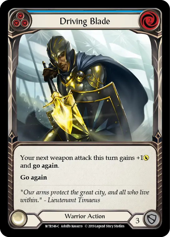 Card: Driving Blade (blu)