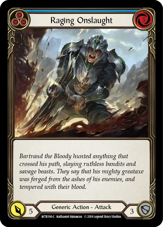 Card: Raging Onslaught (blu)