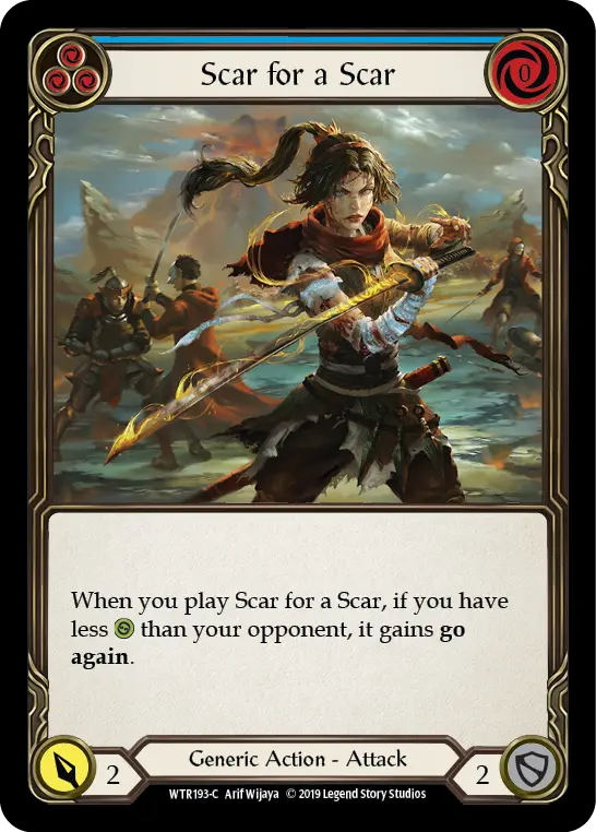 Card: Scar for a Scar (blu)