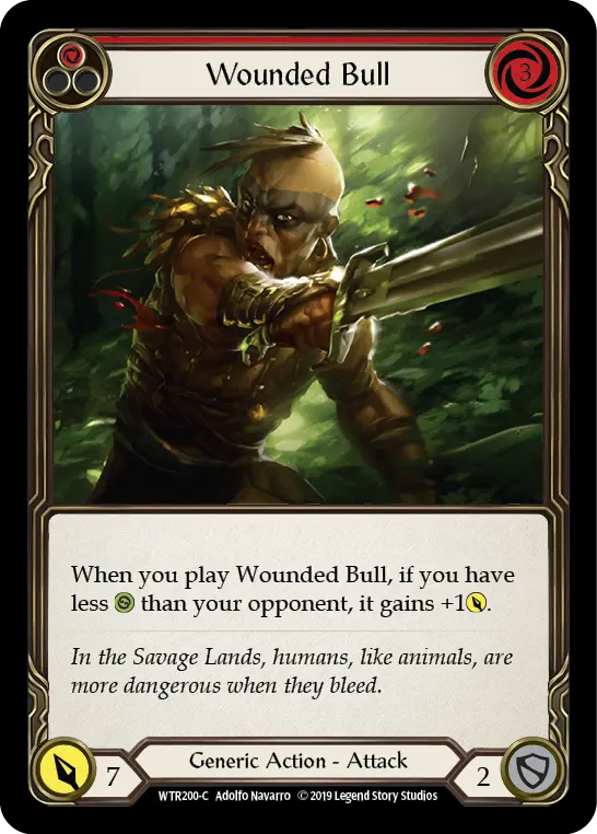 Card: Wounded Bull (red)