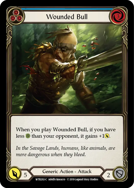 Card: Wounded Bull (blu)