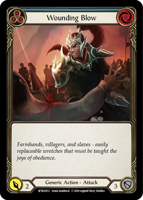 Card: Wounding Blow (blu)