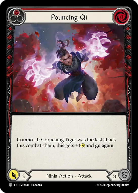 Card: Pouncing Qi (red)