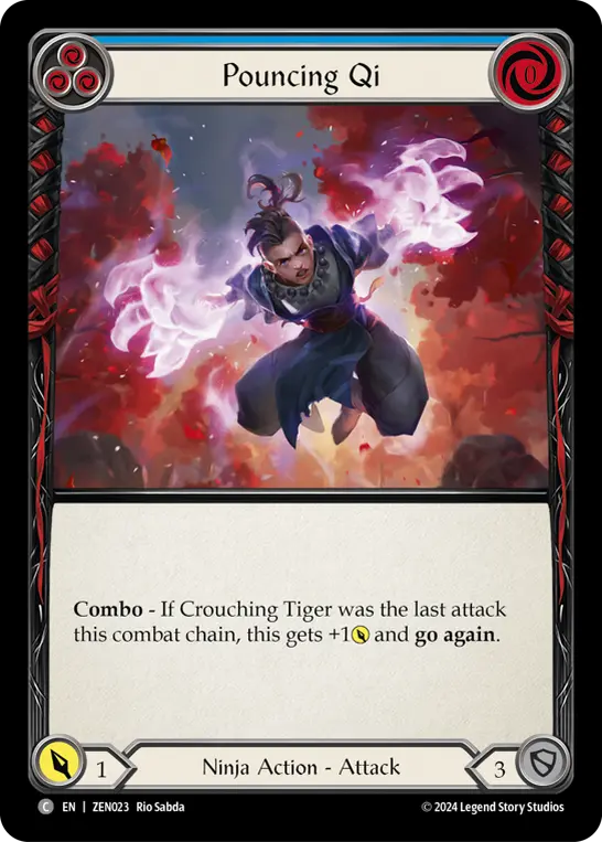 Card: Pouncing Qi (blu)