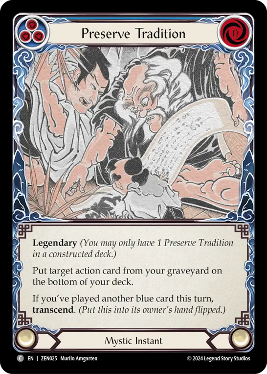 Card: Preserve Tradition (blu)